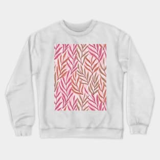 Calm leaves in pink Crewneck Sweatshirt